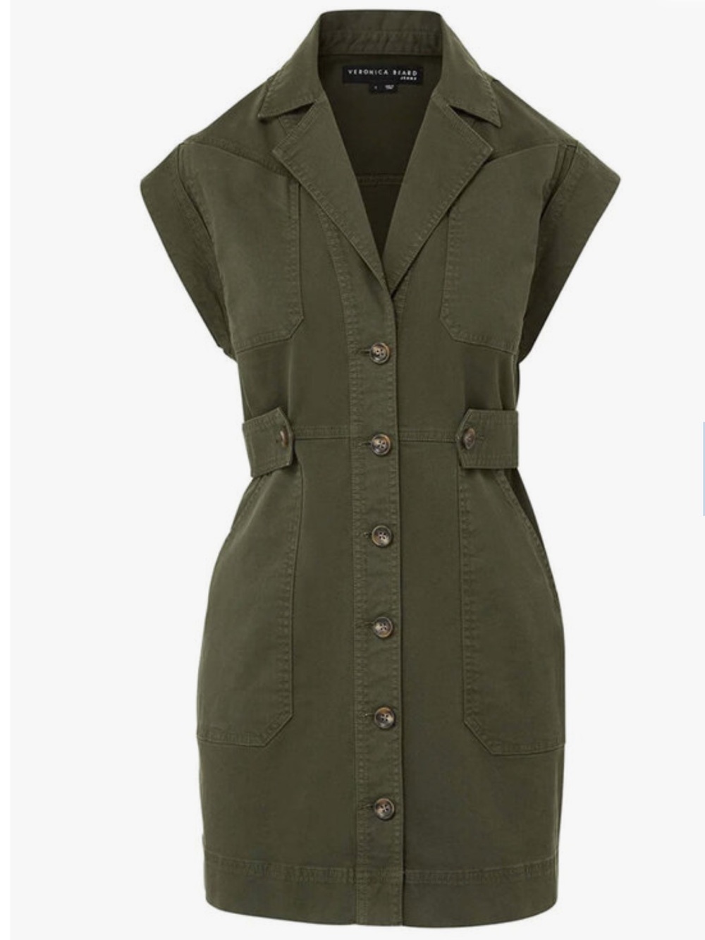 Veronica Beard Jax Dress -  Army Green - sz 4 - NWT